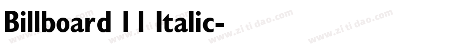 Billboard 11 Italic字体转换